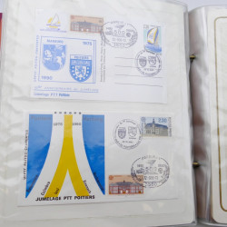 Collection timbres commémoratifs de France oblitérés.