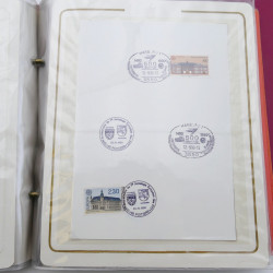 Collection timbres commémoratifs de France oblitérés.
