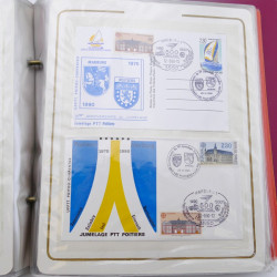 Collection timbres commémoratifs de France oblitérés.