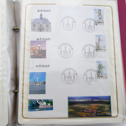 Collection timbres commémoratifs de France oblitérés.