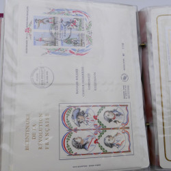 Collection timbres commémoratifs de France oblitérés.