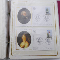Collection timbres commémoratifs de France oblitérés.