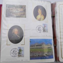Collection timbres commémoratifs de France oblitérés.