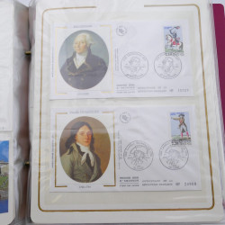 Collection timbres commémoratifs de France oblitérés.