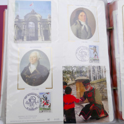 Collection timbres commémoratifs de France oblitérés.