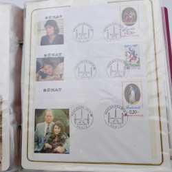 Collection timbres commémoratifs de France oblitérés.