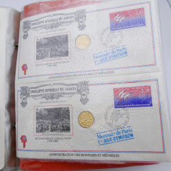 Collection timbres commémoratifs de France oblitérés.