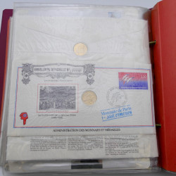 Collection timbres commémoratifs de France oblitérés.