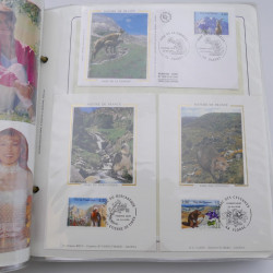 Collection timbres commémoratifs de France neufs et oblitérés.
