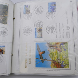 Collection timbres commémoratifs de France neufs et oblitérés.
