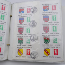 Collection timbres commémoratifs de France neufs et oblitérés.
