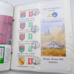 Collection timbres commémoratifs de France neufs et oblitérés.
