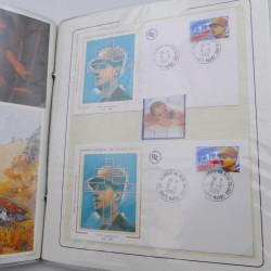 Collection timbres commémoratifs de France neufs et oblitérés.