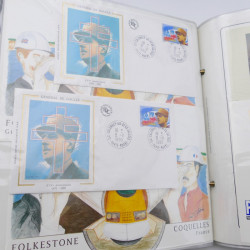 Collection timbres commémoratifs de France neufs et oblitérés.