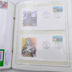 Collection timbres commémoratifs de France neufs et oblitérés.