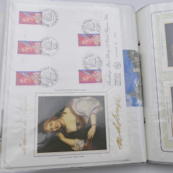 Collection timbres commémoratifs de France neufs et oblitérés.