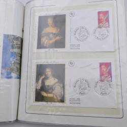Collection timbres commémoratifs de France neufs et oblitérés.