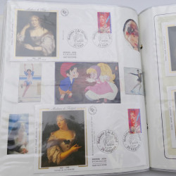 Collection timbres commémoratifs de France neufs et oblitérés.