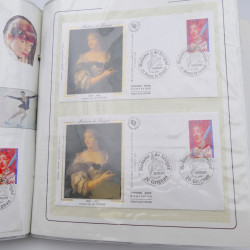 Collection timbres commémoratifs de France neufs et oblitérés.