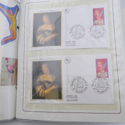 Collection timbres commémoratifs de France neufs et oblitérés.