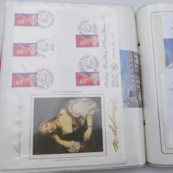 Collection timbres commémoratifs de France neufs et oblitérés.