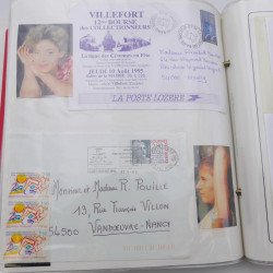 Collection timbres commémoratifs de France neufs et oblitérés.