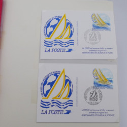 Collection timbres commémoratifs de France neufs et oblitérés.