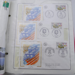 Collection timbres commémoratifs de France neufs et oblitérés.