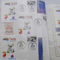 Collection timbres commémoratifs de France neufs et oblitérés.