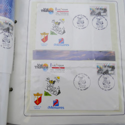 Collection timbres commémoratifs de France neufs et oblitérés.