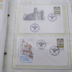 Collection timbres commémoratifs de France neufs et oblitérés.