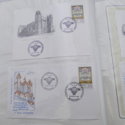 Collection timbres commémoratifs de France neufs et oblitérés.