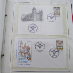 Collection timbres commémoratifs de France neufs et oblitérés.