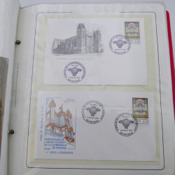 Collection timbres commémoratifs de France neufs et oblitérés.