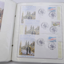 Collection timbres commémoratifs de France neufs et oblitérés.