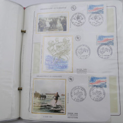 Collection timbres commémoratifs de France neufs et oblitérés.