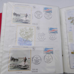 Collection timbres commémoratifs de France neufs et oblitérés.