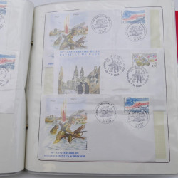 Collection timbres commémoratifs de France neufs et oblitérés.
