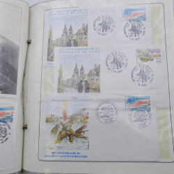 Collection timbres commémoratifs de France neufs et oblitérés.