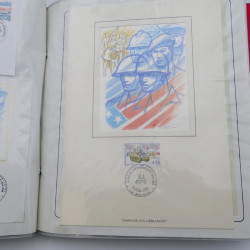 Collection timbres commémoratifs de France neufs et oblitérés.