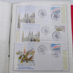 Collection timbres commémoratifs de France neufs et oblitérés.