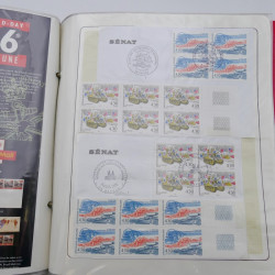 Collection timbres commémoratifs de France neufs et oblitérés.