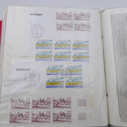 Collection timbres commémoratifs de France neufs et oblitérés.