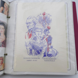 Collection timbres commémoratifs de France neufs et oblitérés.