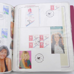 Collection timbres commémoratifs de France neufs et oblitérés.