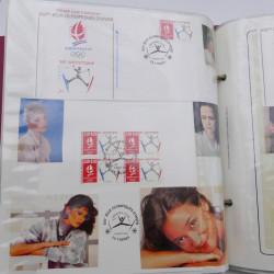 Collection timbres commémoratifs de France neufs et oblitérés.