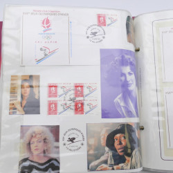 Collection timbres commémoratifs de France neufs et oblitérés.
