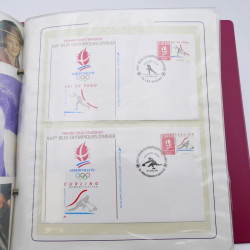 Collection timbres commémoratifs de France neufs et oblitérés.