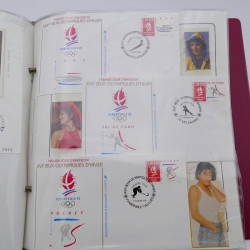 Collection timbres commémoratifs de France neufs et oblitérés.