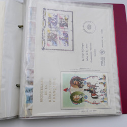 Collection timbres commémoratifs de France neufs et oblitérés.